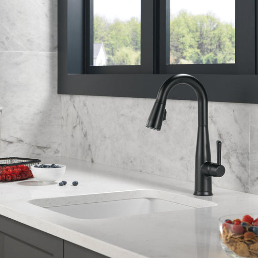 Delta Essa Single Handle Pull-down Bar/Prep Faucet with Touchless Technology