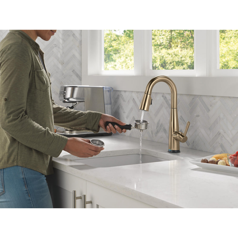 Delta Essa Single Handle Pull-down Bar/Prep Faucet with Touchless Technology