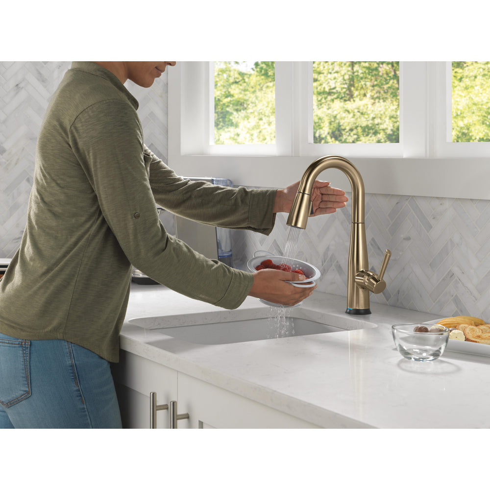 Delta Essa Single Handle Pull-down Bar/Prep Faucet with Touchless Technology