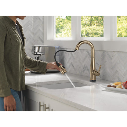 Delta Essa Single Handle Pull-down Bar/Prep Faucet with Touchless Technology