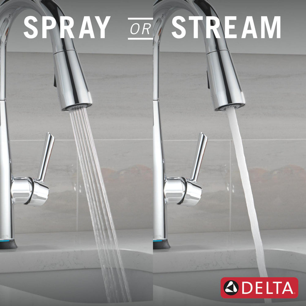 Delta Essa Single Handle Pull-down Bar/Prep Faucet with Touchless Technology