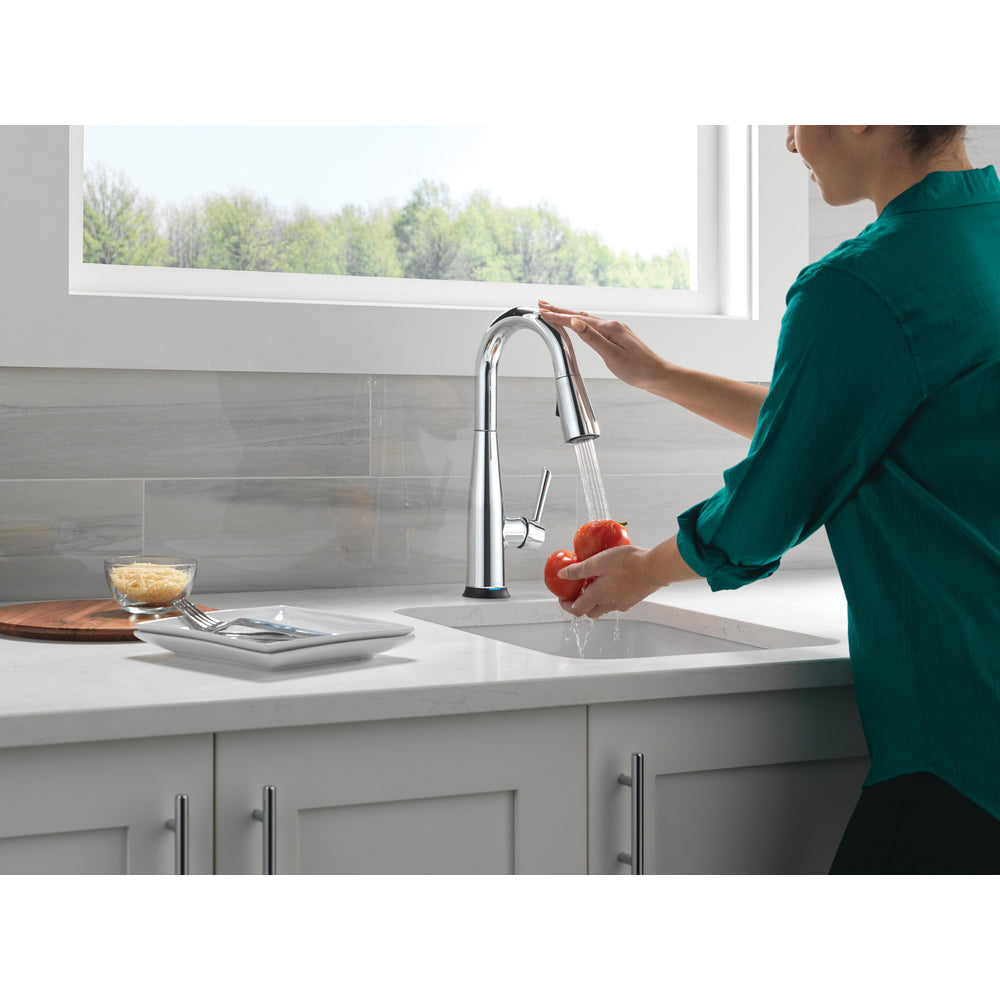 Delta Essa Single Handle Pull-down Bar/Prep Faucet with Touchless Technology