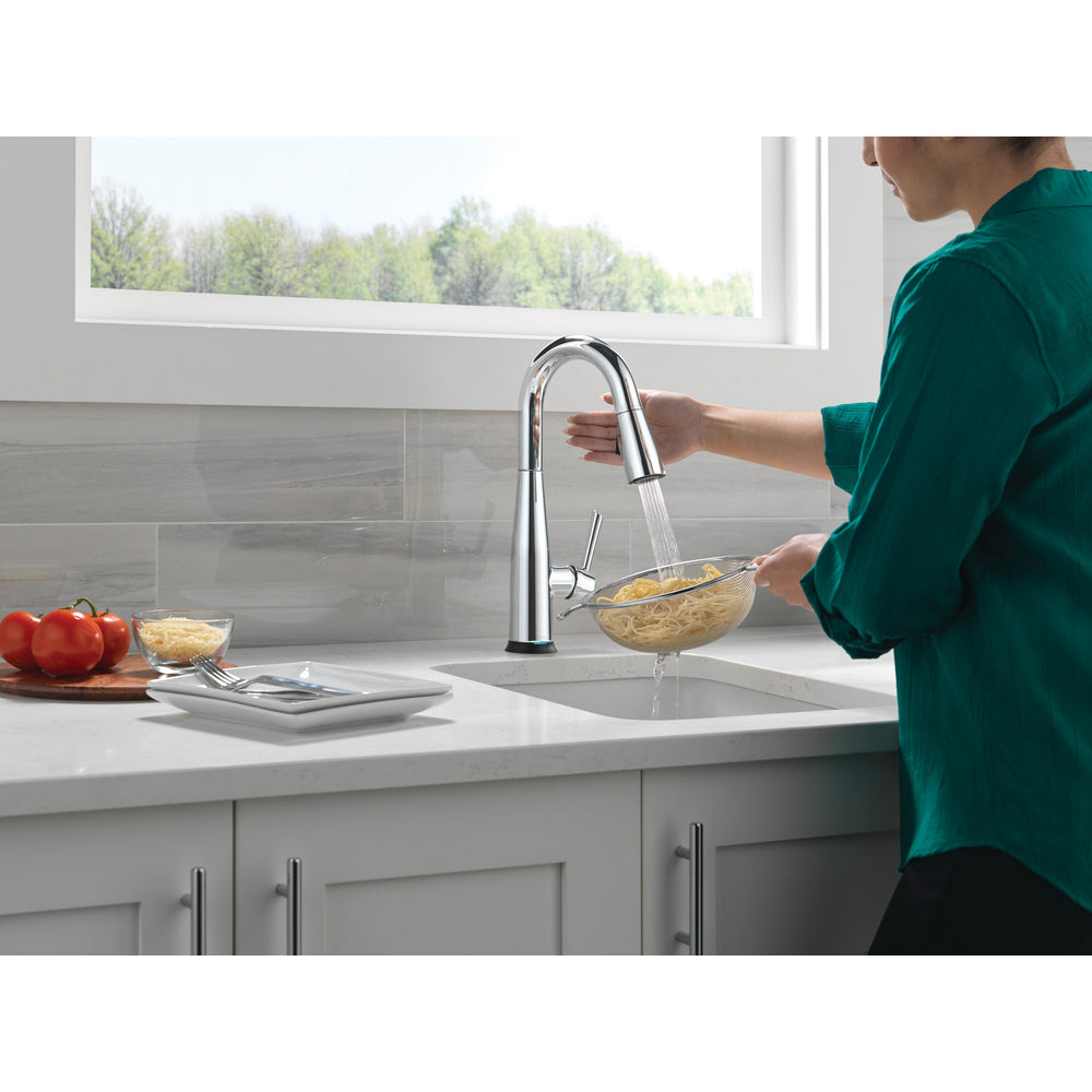 Delta Essa Single Handle Pull-down Bar/Prep Faucet with Touchless Technology