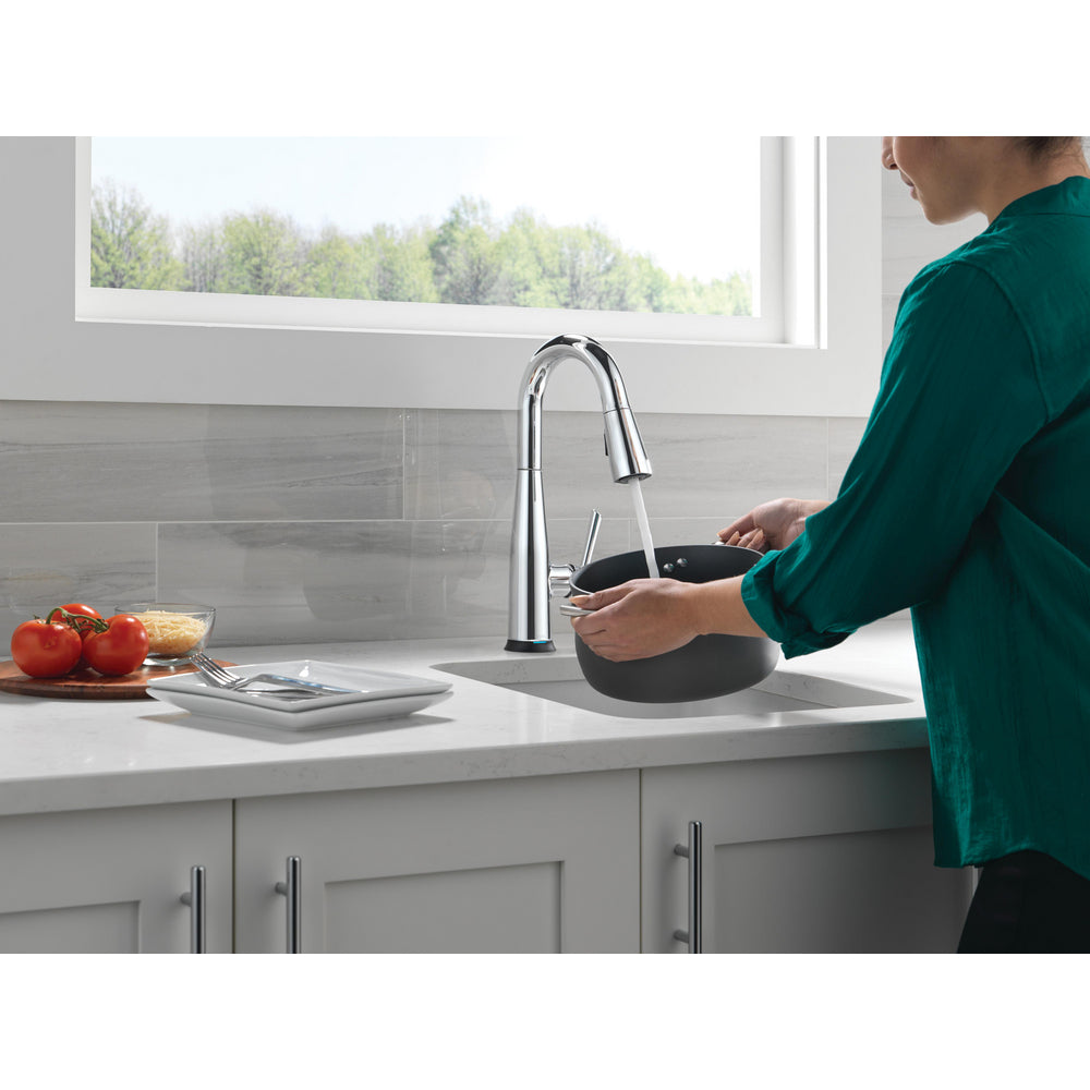 Delta Essa Single Handle Pull-down Bar/Prep Faucet with Touchless Technology