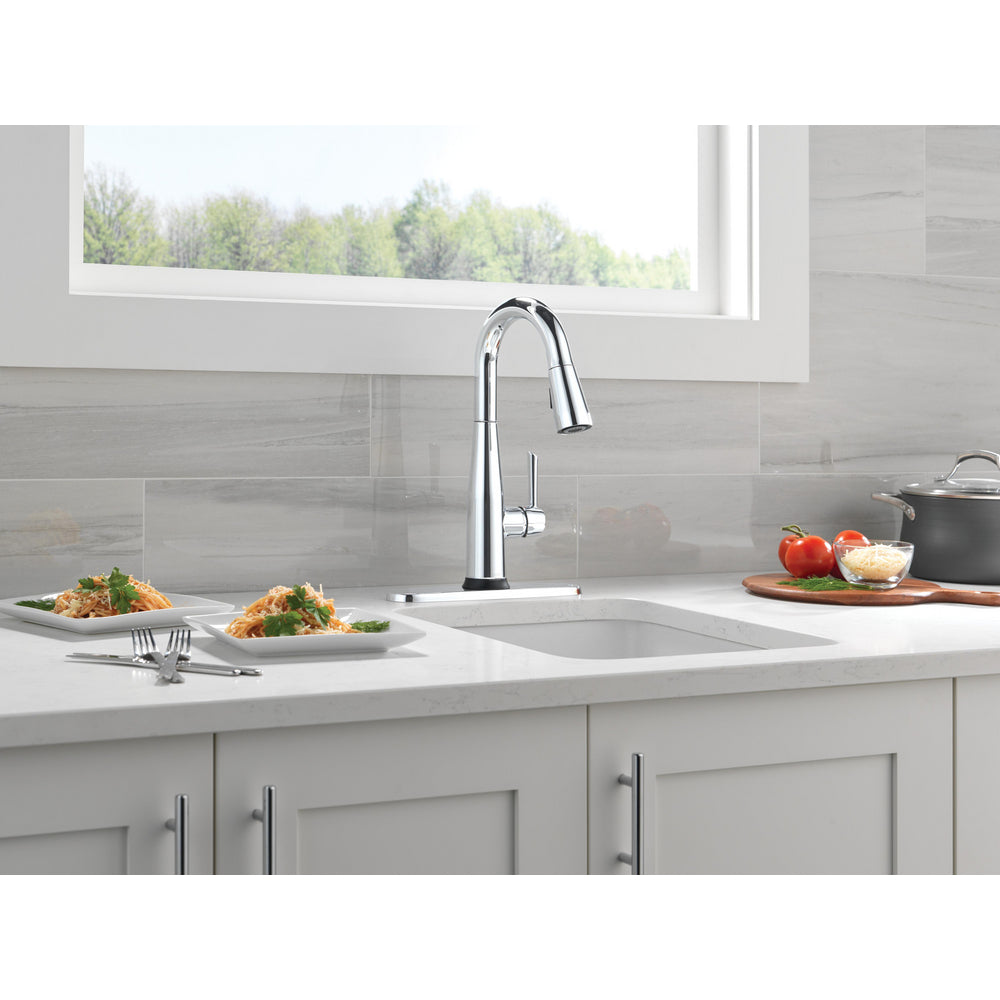 Delta Essa Single Handle Pull-down Bar/Prep Faucet with Touchless Technology