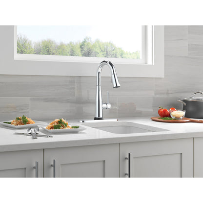 Delta Essa Single Handle Pull-down Bar/Prep Faucet with Touchless Technology