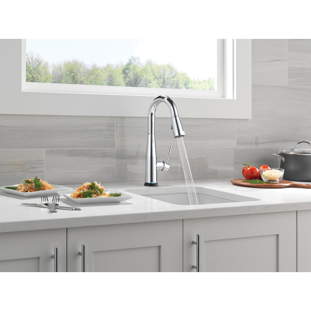 Delta Essa Single Handle Pull-down Bar/Prep Faucet with Touchless Technology