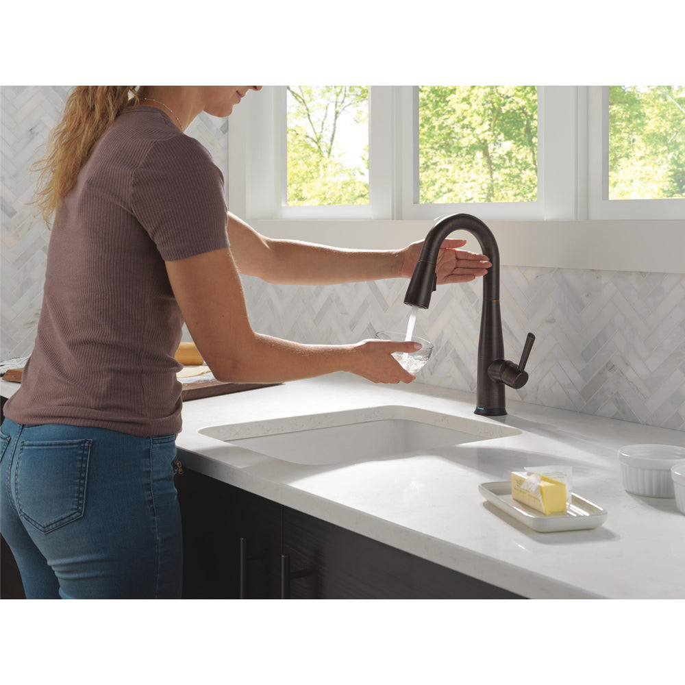 Delta Essa Single Handle Pull-down Bar/Prep Faucet with Touchless Technology