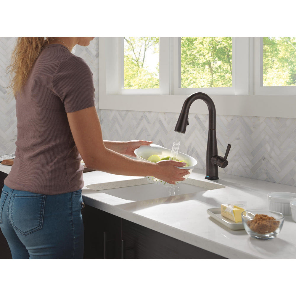 Delta Essa Single Handle Pull-down Bar/Prep Faucet with Touchless Technology