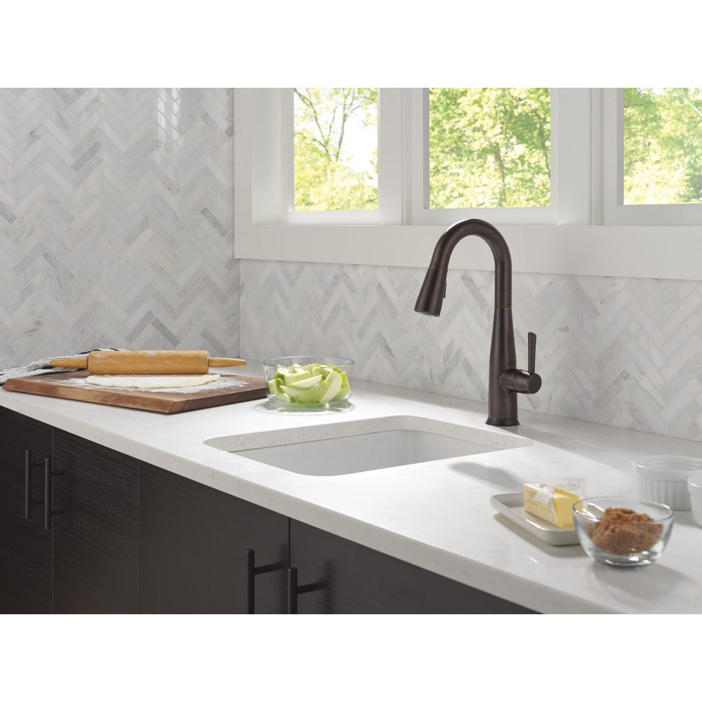 Delta Essa Single Handle Pull-down Bar/Prep Faucet with Touchless Technology