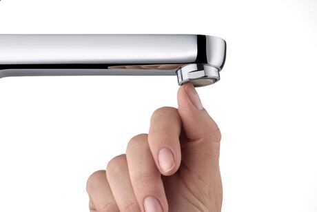 Duravit B.2 5 7/8" Single Hole Bathroom Sink Faucet, Drain Included