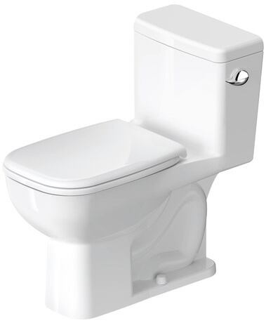 Duravit D-Code Elongated ADA Compliant One-Piece Toilet, Right Lever Flush 1.28 GPF