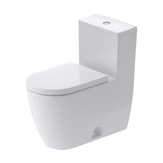 Duravit Bento Starck Box Rimless Elongated One-Piece Toilet 1.32/0.92 GPF- Less Seat