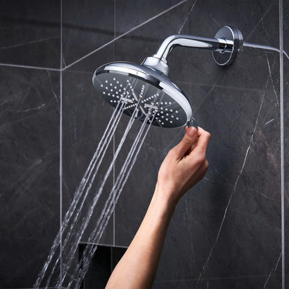 Grohe Rainshower SmartActive Shower Head, 6-1/2" - 3 Sprays, 1.75 GPM (6.6 L/min) - 26789