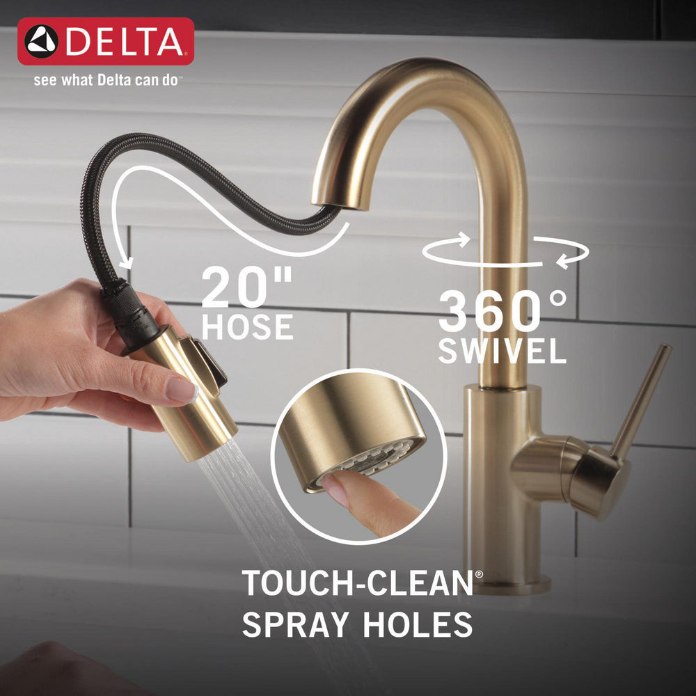 Delta Trinsic Single Handle Pull-Down Bar / Prep Faucet - 9959