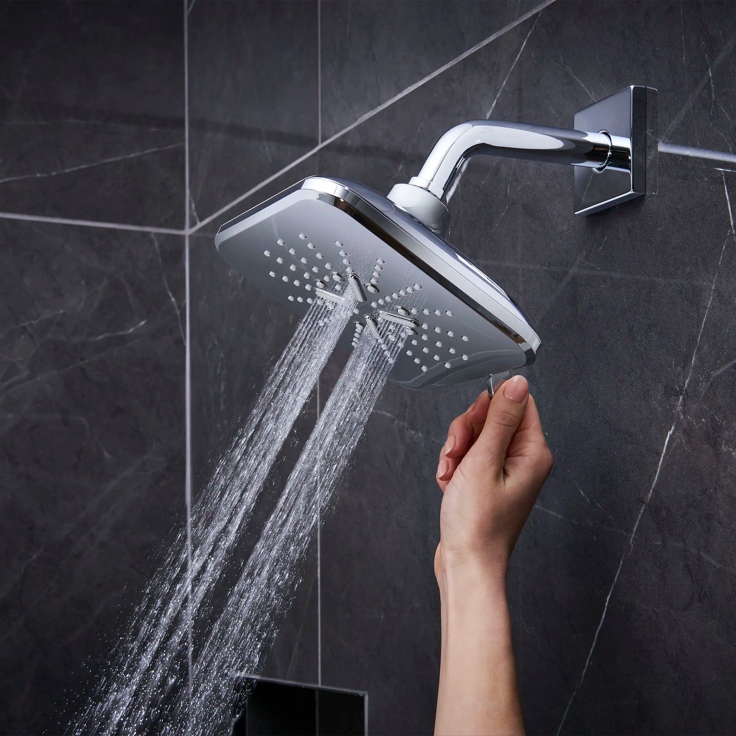 Grohe Rainshower SmartActive Shower Head, 6-1/2" - 3 Sprays, 1.75 GPM (6.6 L/min) - 26797