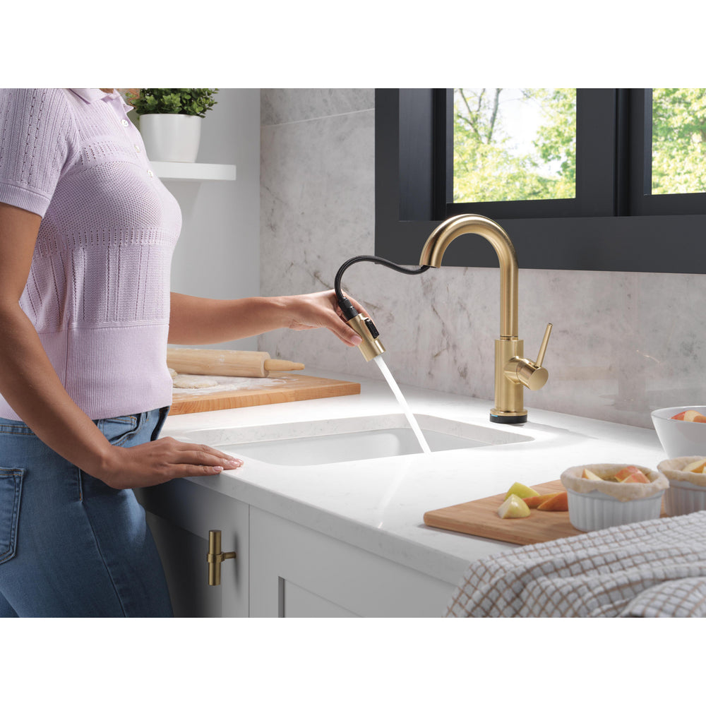 Delta Trinsic Single Handle Pull-Down Bar / Prep Faucet with Touch2O Technology - 9959T