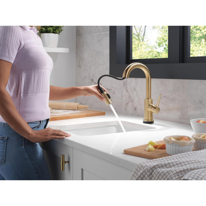 Delta Trinsic Single Handle Pull-Down Bar / Prep Faucet with Touch2O Technology - 9959T