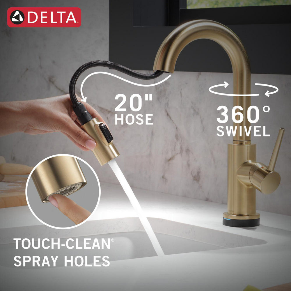 Delta Trinsic Single Handle Pull-Down Bar / Prep Faucet with Touch2O Technology - 9959T
