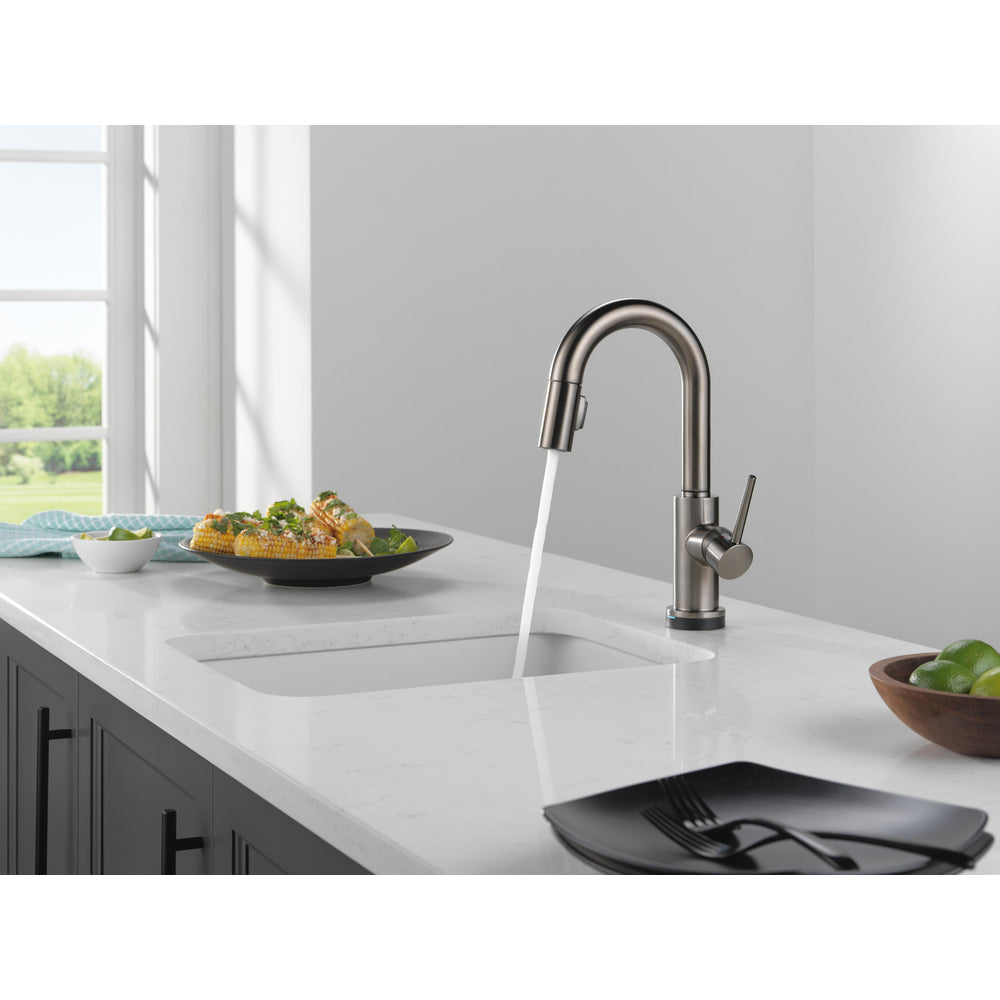 Delta Trinsic Single Handle Pull-Down Bar / Prep Faucet with Touch2O Technology - 9959T