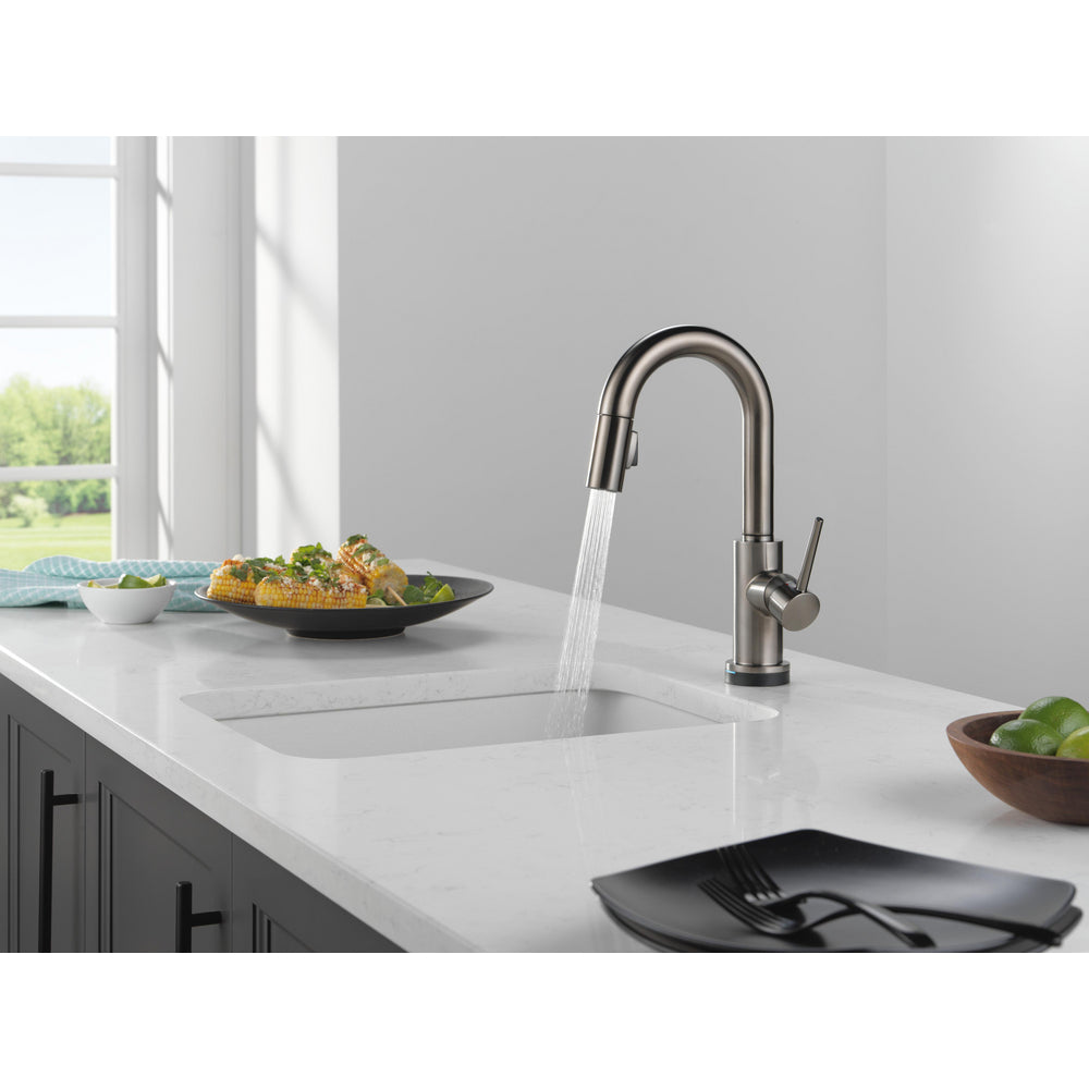 Delta Trinsic Single Handle Pull-Down Bar / Prep Faucet with Touch2O Technology - 9959T