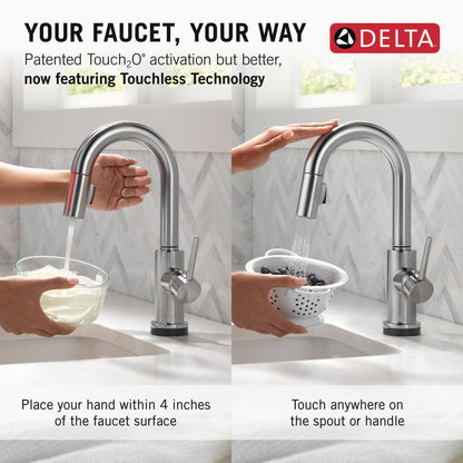 Delta Trinsic Touch2O Bar / Prep Faucet with Touchless Technology - 9959TL