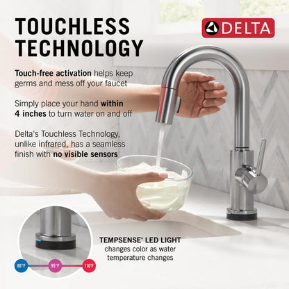 Delta Trinsic Touch2O Bar / Prep Faucet with Touchless Technology - 9959TL