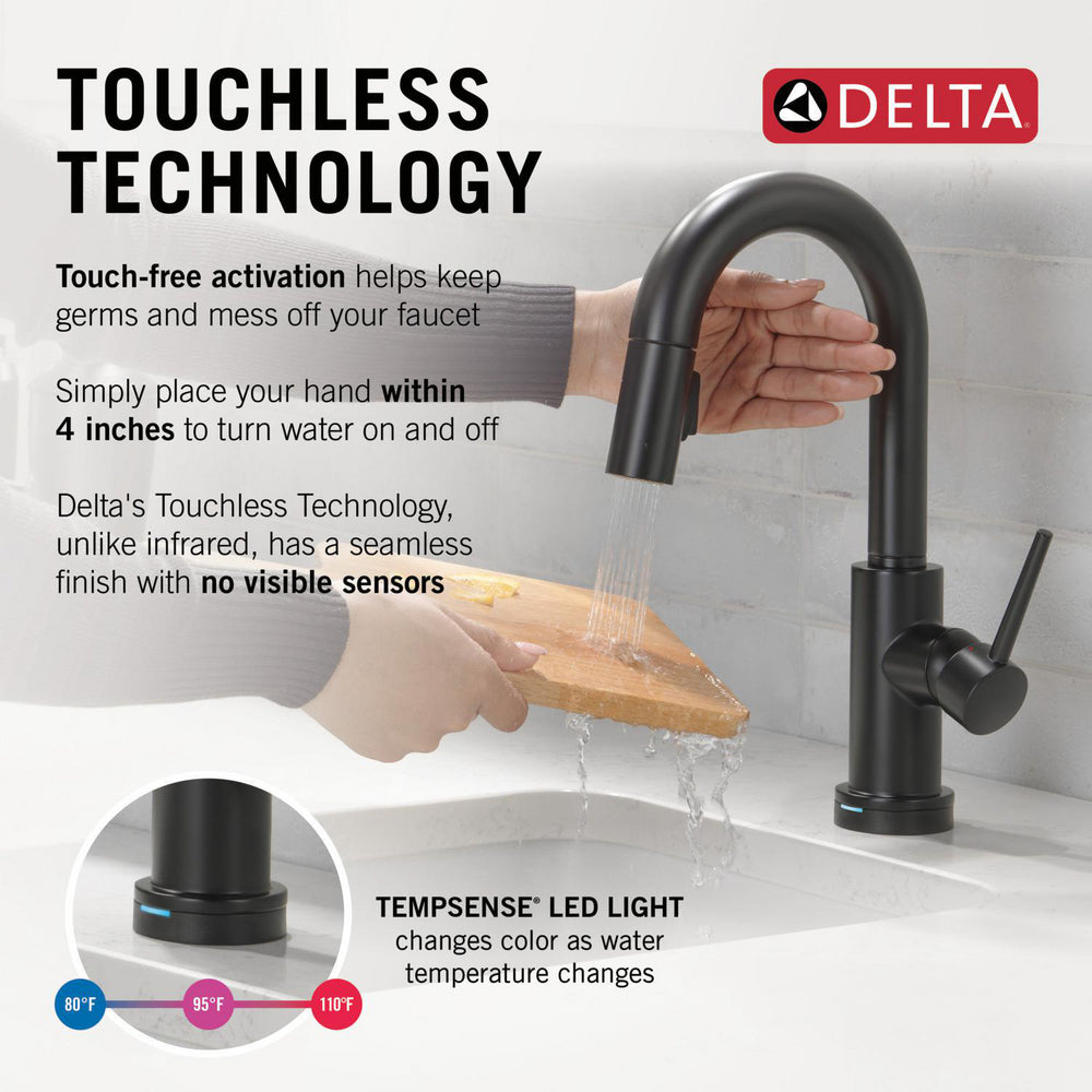 Delta Trinsic Touch2O Bar / Prep Faucet with Touchless Technology - 9959TL