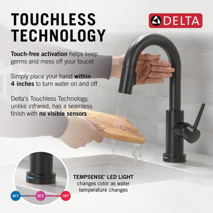 Delta Trinsic Touch2O Bar / Prep Faucet with Touchless Technology - 9959TL