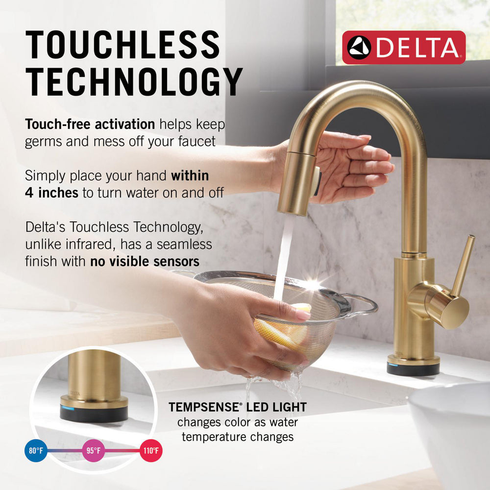 Delta Trinsic Touch2O Bar / Prep Faucet with Touchless Technology - 9959TL
