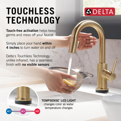 Delta Trinsic Touch2O Bar / Prep Faucet with Touchless Technology - 9959TL
