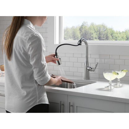 Delta Stryke Single Handle Pull-Down Bar/Prep Faucet - 9976