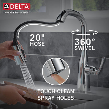 Delta Stryke Single Handle Pull-Down Bar/Prep Faucet - 9976