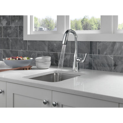 Delta Stryke Single Handle Pull-Down Bar/Prep Faucet - 9976