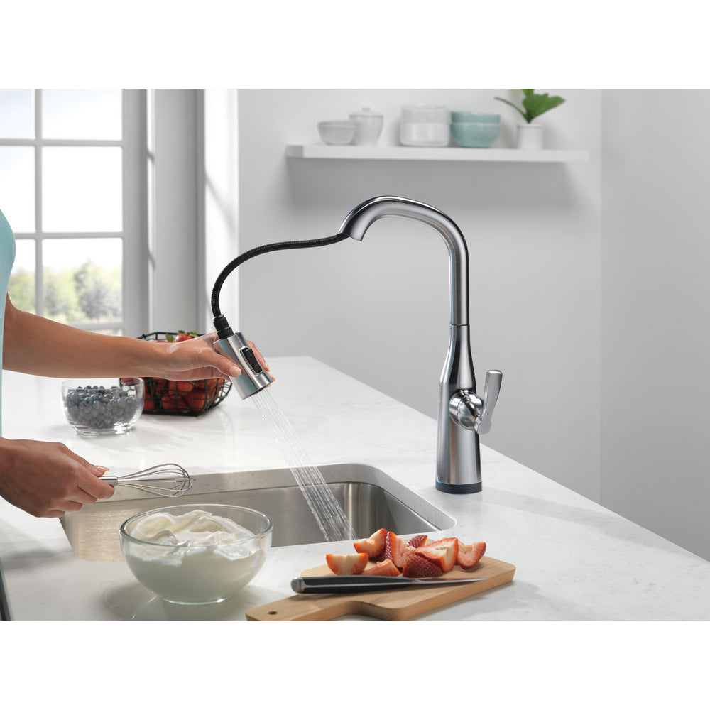 Delta Stryke Single Handle Pull-Down Bar/Prep Faucet with Touch2O Technology - 9976T