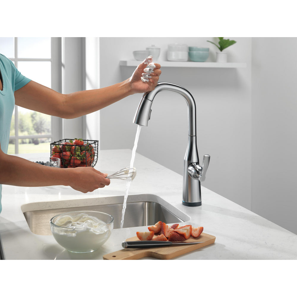 Delta Stryke Single Handle Pull-Down Bar/Prep Faucet with Touch2O Technology - 9976T