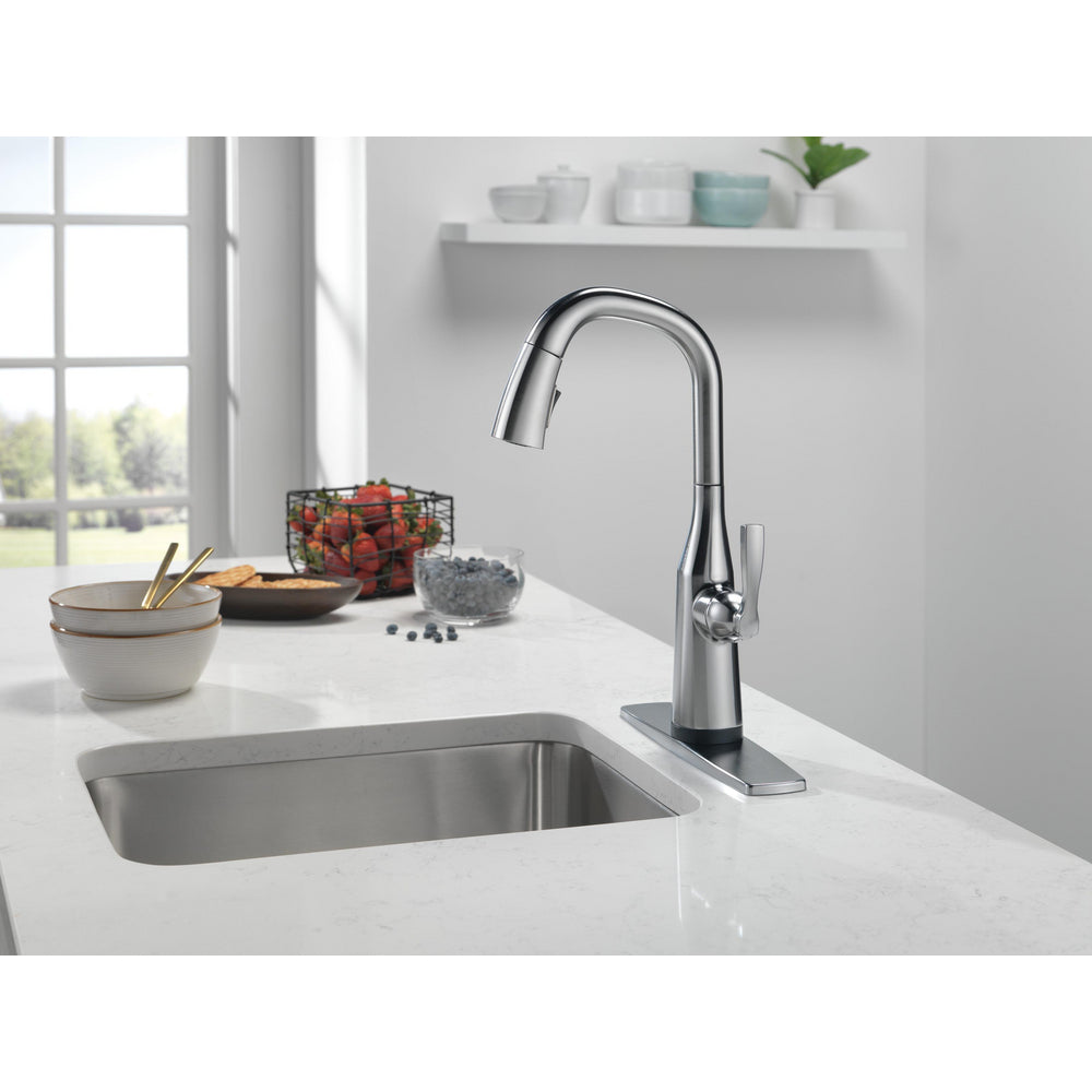 Delta Stryke Single Handle Pull-Down Bar/Prep Faucet with Touch2O Technology - 9976T