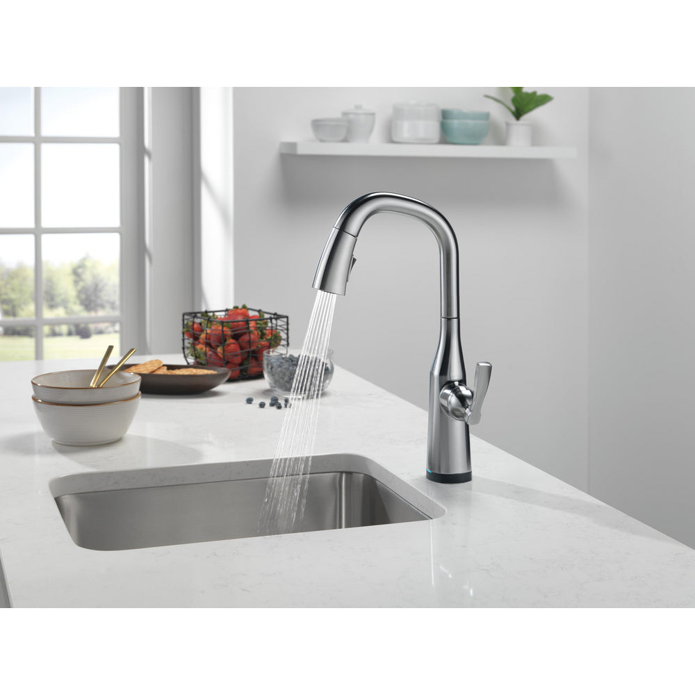 Delta Stryke Single Handle Pull-Down Bar/Prep Faucet with Touch2O Technology - 9976T