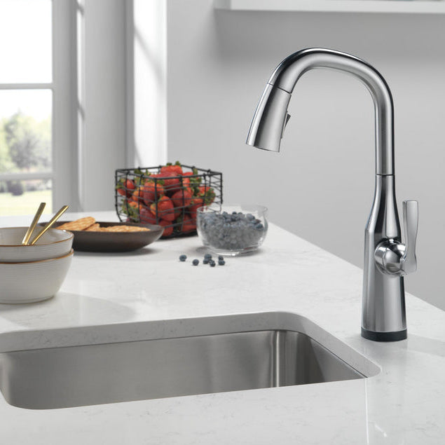 Delta Stryke Single Handle Pull-Down Bar/Prep Faucet with Touch2O Technology - 9976T