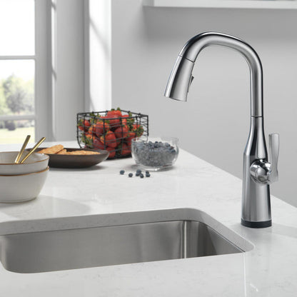 Delta Stryke Single Handle Pull-Down Bar/Prep Faucet with Touch2O Technology - 9976T