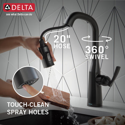 Delta Stryke Single Handle Pull-Down Bar/Prep Faucet with Touch2O Technology - 9976T