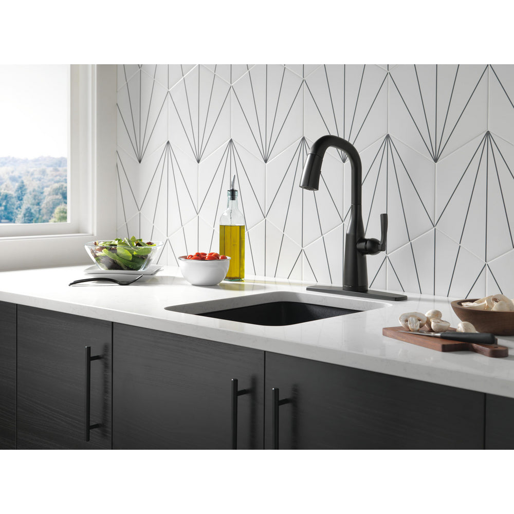 Delta Stryke Single Handle Pull-Down Bar/Prep Faucet with Touch2O Technology - 9976T