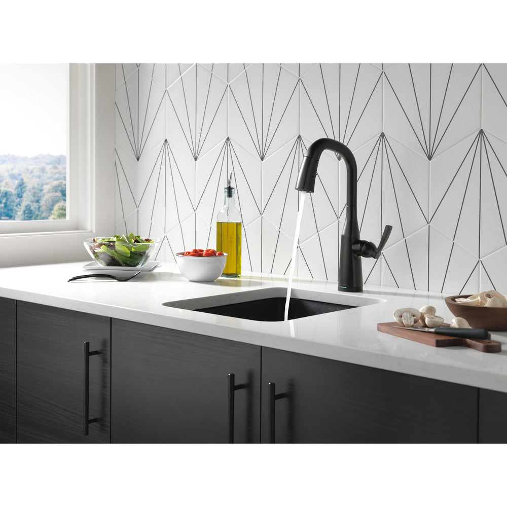 Delta Stryke Single Handle Pull-Down Bar/Prep Faucet with Touch2O Technology - 9976T
