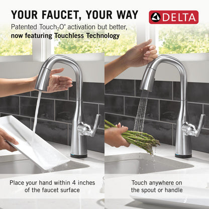 Delta Stryke Touchless Pulldown Bar Faucet - 9976TL