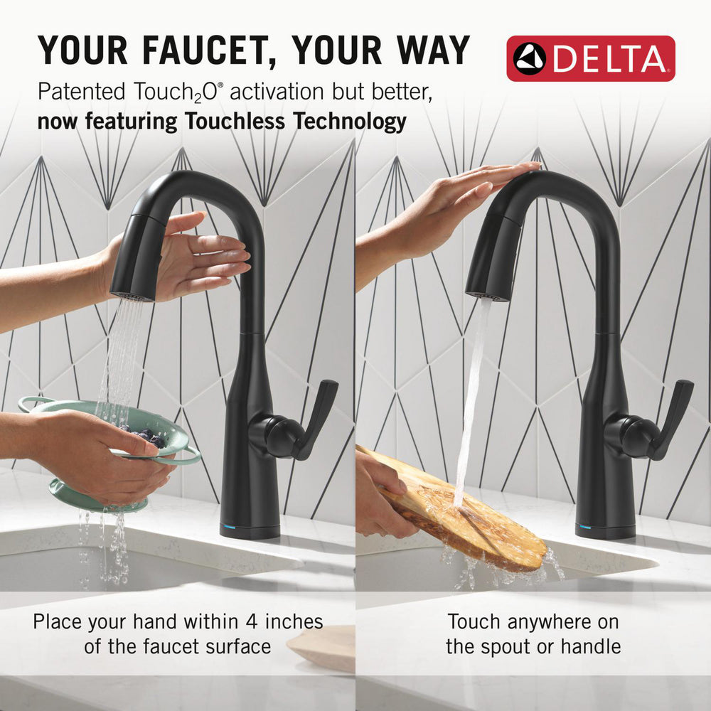 Delta Stryke Touchless Pulldown Bar Faucet - 9976TL