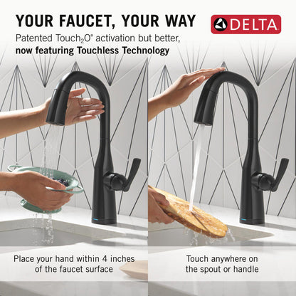 Delta Stryke Touchless Pulldown Bar Faucet - 9976TL