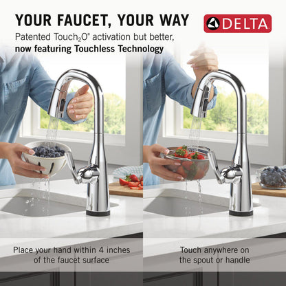 Delta Stryke Touchless Pulldown Bar Faucet - 9976TL