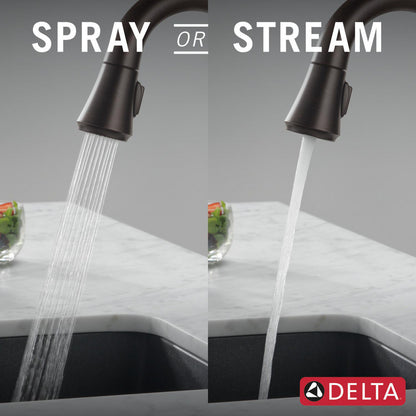Delta Coranto Single Handle Pull Down Bar/Prep Faucet with Touch2O Technology - 9979T