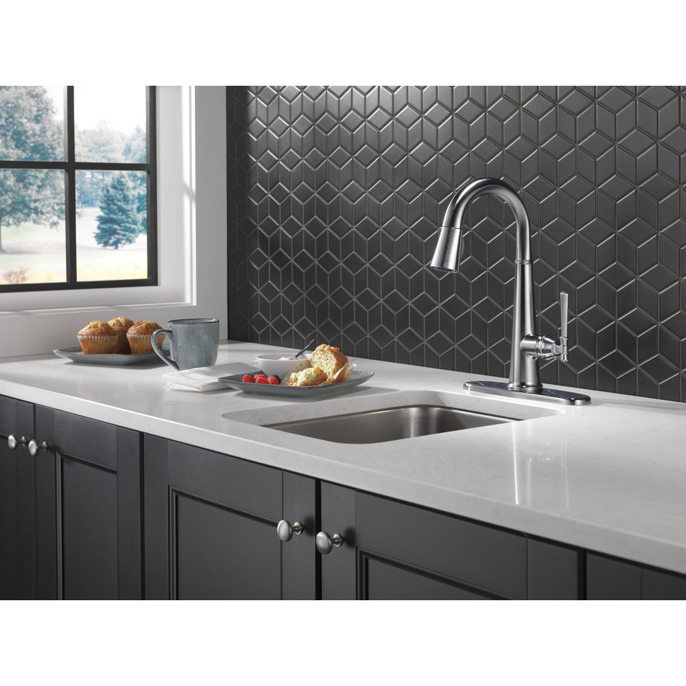 Delta Emmeline Single Handle Pull Down Bar/Prep Faucet - 9982