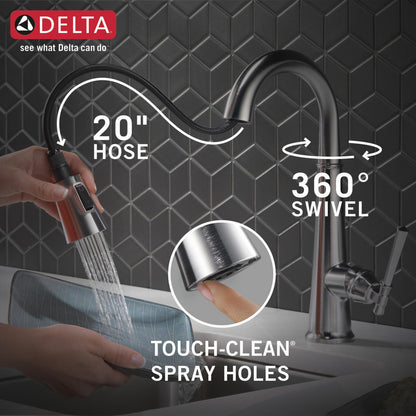 Delta Emmeline Single Handle Pull Down Bar/Prep Faucet - 9982